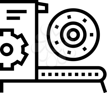 equipment and parts fabrication line icon vector. equipment and parts fabrication sign. isolated contour symbol black illustration