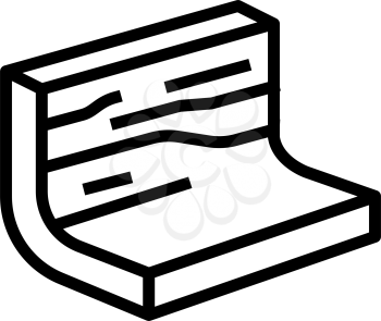 steel metal profile line icon vector. steel metal profile sign. isolated contour symbol black illustration