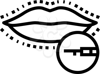 lips surgery line icon vector. lips surgery sign. isolated contour symbol black illustration