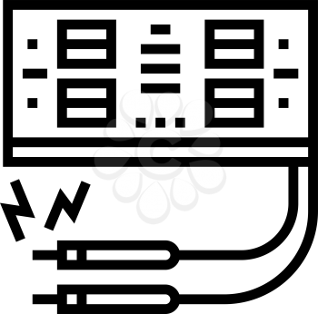 electrosurgery hospital electronic equipment line icon vector. electrosurgery hospital electronic equipment sign. isolated contour symbol black illustration