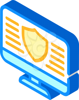data security operating system isometric icon vector. data security operating system sign. isolated symbol illustration