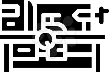 screw-cutting lathe glyph icon vector. screw-cutting lathe sign. isolated contour symbol black illustration
