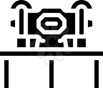 grinding industry machine glyph icon vector. grinding industry machine sign. isolated contour symbol black illustration