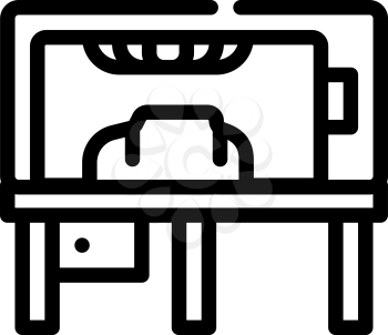vacuum forming of plastic line icon vector. vacuum forming of plastic sign. isolated contour symbol black illustration