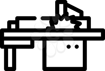 saw panel machine line icon vector. saw panel machine sign. isolated contour symbol black illustration