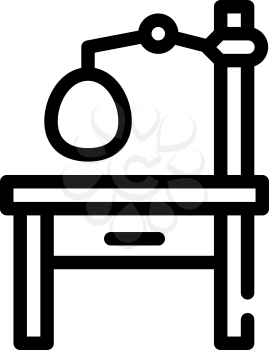 table for examination domestic animal line icon vector. table for examination domestic animal sign. isolated contour symbol black illustration