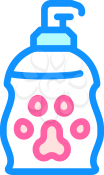 liquid soap for wash animal color icon vector. liquid soap for wash animal sign. isolated symbol illustration