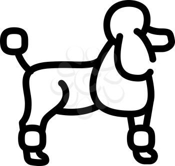 dog poodle line icon vector. dog poodle sign. isolated contour symbol black illustration