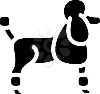dog poodle glyph icon vector. dog poodle sign. isolated contour symbol black illustration
