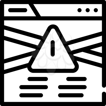 non-working web site line icon vector. non-working web site sign. isolated contour symbol black illustration