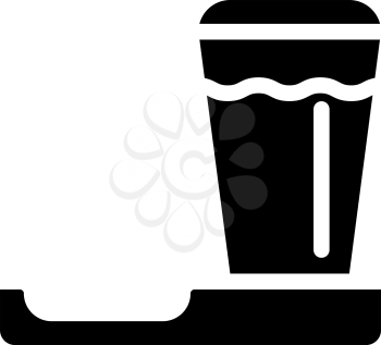 automatic drinker for dog glyph icon vector. automatic drinker for dog sign. isolated contour symbol black illustration