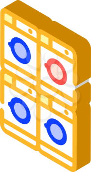 laundry service machines isometric icon vector. laundry service machines sign. isolated symbol illustration
