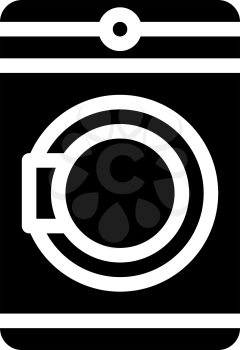 dryer machine glyph icon vector. dryer machine sign. isolated contour symbol black illustration