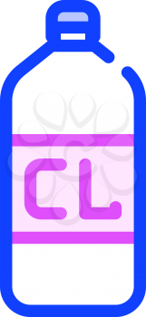 chlorine bottle color icon vector. chlorine bottle sign. isolated symbol illustration