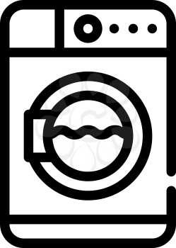 laundry machine line icon vector. laundry machine sign. isolated contour symbol black illustration