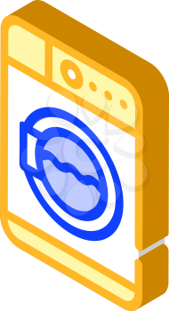 laundry machine isometric icon vector. laundry machine sign. isolated symbol illustration