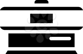 ironing equipment glyph icon vector. ironing equipment sign. isolated contour symbol black illustration