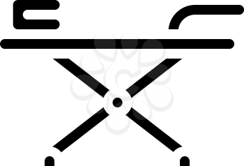 board for ironing glyph icon vector. board for ironing sign. isolated contour symbol black illustration