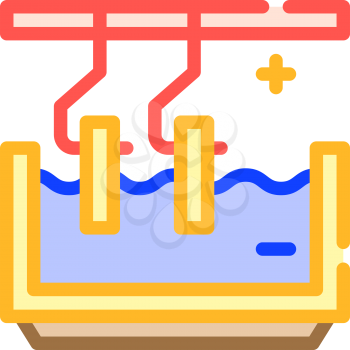 galvanic bath color icon vector. galvanic bath sign. isolated symbol illustration