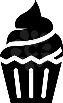 cake dessert glyph icon vector. cake dessert sign. isolated contour symbol black illustration