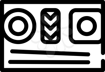 sushi dish line icon vector. sushi dish sign. isolated contour symbol black illustration
