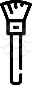 brush for facial powder line icon vector. brush for facial powder sign. isolated contour symbol black illustration