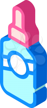 serum bottle isometric icon vector. serum bottle sign. isolated symbol illustration