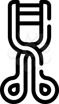 eyelash curlers line icon vector. eyelash curlers sign. isolated contour symbol black illustration