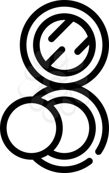 puff powder line icon vector. puff powder sign. isolated contour symbol black illustration
