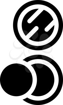 puff powder glyph icon vector. puff powder sign. isolated contour symbol black illustration