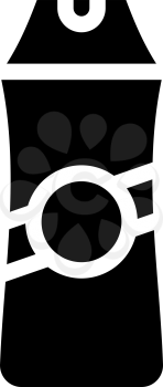 shampoo bottle glyph icon vector. shampoo bottle sign. isolated contour symbol black illustration