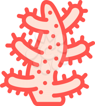 aquarium coral color icon vector. aquarium coral sign. isolated symbol illustration