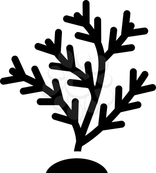 aquatic coral glyph icon vector. aquatic coral sign. isolated contour symbol black illustration