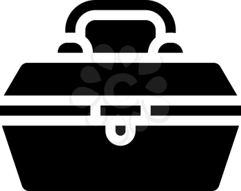 repair tool case glyph icon vector. repair tool case sign. isolated contour symbol black illustration