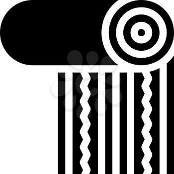 wallpapering renovation glyph icon vector. wallpapering renovation sign. isolated contour symbol black illustration