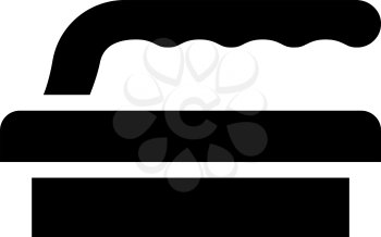 brush sponge glyph icon vector. brush sponge sign. isolated contour symbol black illustration