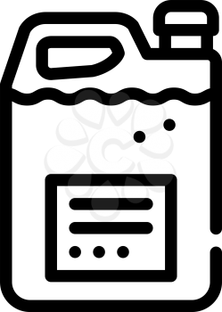 disinfectant liquid bottle line icon vector. disinfectant liquid bottle sign. isolated contour symbol black illustration