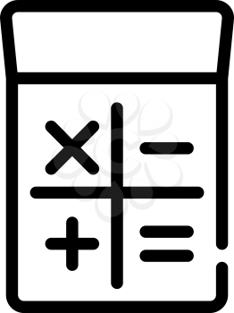 calculator gadget line icon vector. calculator gadget sign. isolated contour symbol black illustration