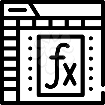 formula and function electronic document line icon vector. formula and function electronic document sign. isolated contour symbol black illustration