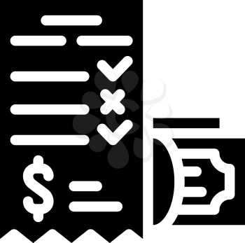 winning money card glyph icon vector. winning money card sign. isolated contour symbol black illustration