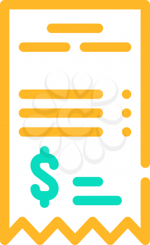 betting receipt color icon vector. betting receipt sign. isolated symbol illustration