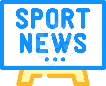 sport news tv color icon vector. sport news tv sign. isolated symbol illustration