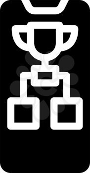 championship mobile app glyph icon vector. championship mobile app sign. isolated contour symbol black illustration