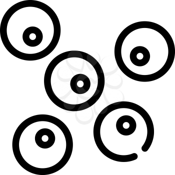 coccus bacteria line icon vector. coccus bacteria sign. isolated contour symbol black illustration