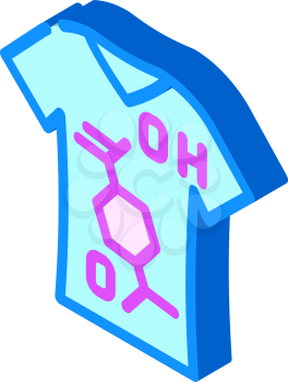 waterproof fabric t-shirt isometric icon vector. waterproof fabric t-shirt sign. isolated symbol illustration