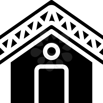 building roof waterproof glyph icon vector. building roof waterproof sign. isolated contour symbol black illustration