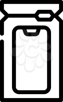 waterproof bag phone protection line icon vector. waterproof bag phone protection sign. isolated contour symbol black illustration