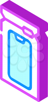 waterproof bag phone protection isometric icon vector. waterproof bag phone protection sign. isolated symbol illustration