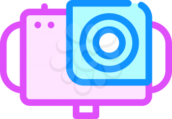 waterproof video camera color icon vector. waterproof video camera sign. isolated symbol illustration