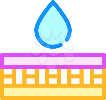 waterproof layer water drop color icon vector. waterproof layer water drop sign. isolated symbol illustration